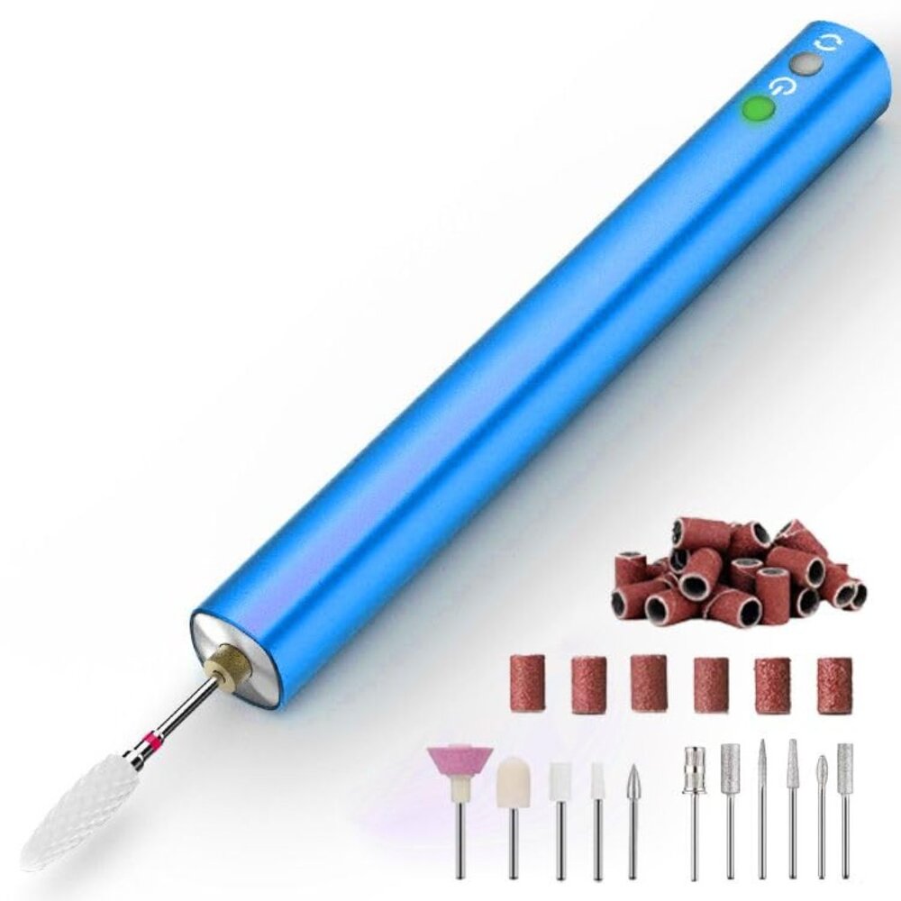 Electric Cordless Nail Drill with LED Lighting ,15000RPM Rechargeable Nail Art P